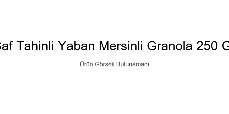 SAF TAHINLI YABAN MERSINLI GRANOLA 250 GR